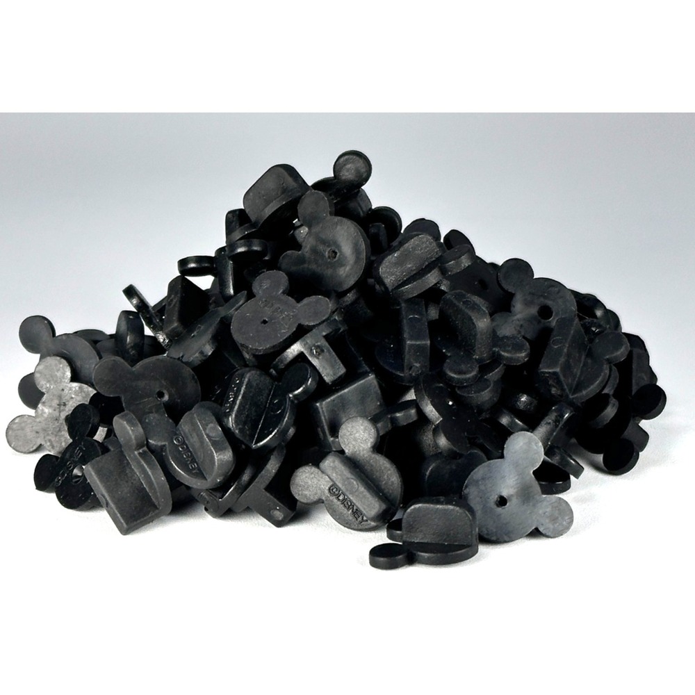DISNEY RUBBER PIN BACKS PACK OF 100 Replacements Mickey Mouse Shaped FREE SHIP